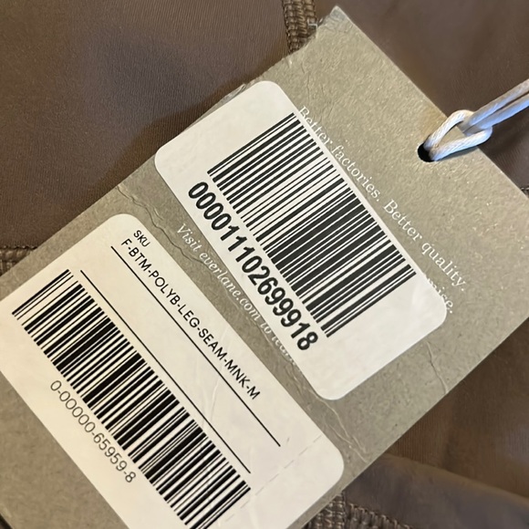 Everlane | High rise perform pocket taupe tan leggings size M new - Picture 4 of 4